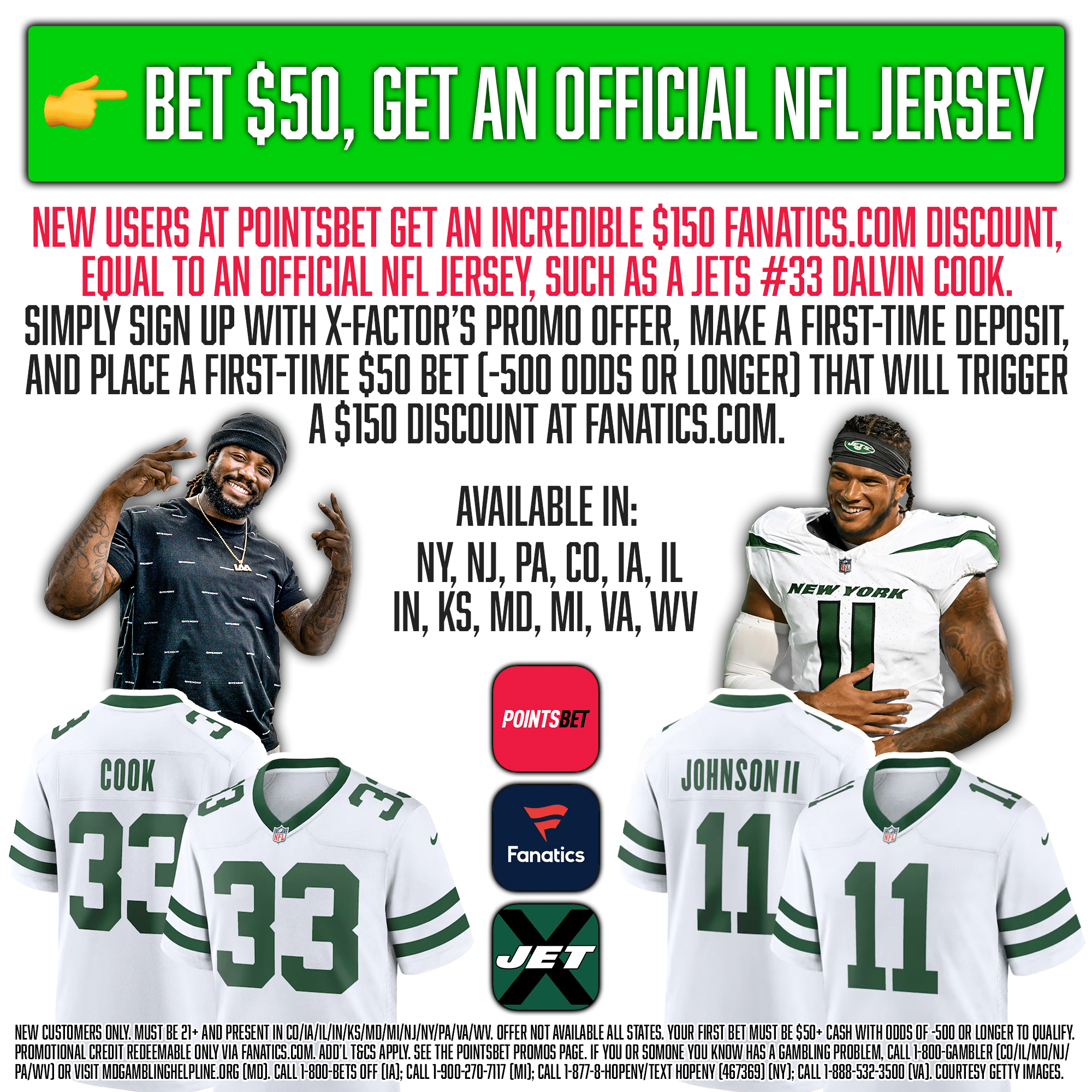 Fanatics Jersey Promo: Get an Official NFL Jersey with PointsBet
