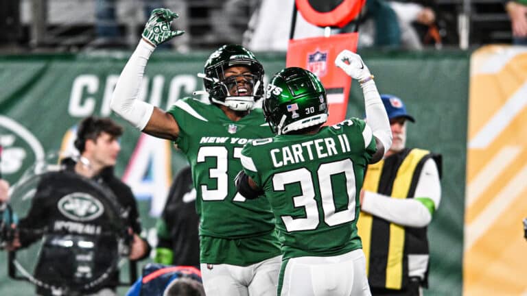 Bryce Hall, Michael Carter II, NY Jets CB