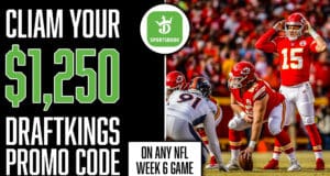 DraftKings Promo Code: Get $1,250 Sportsbook Bonus, NFL Week 6