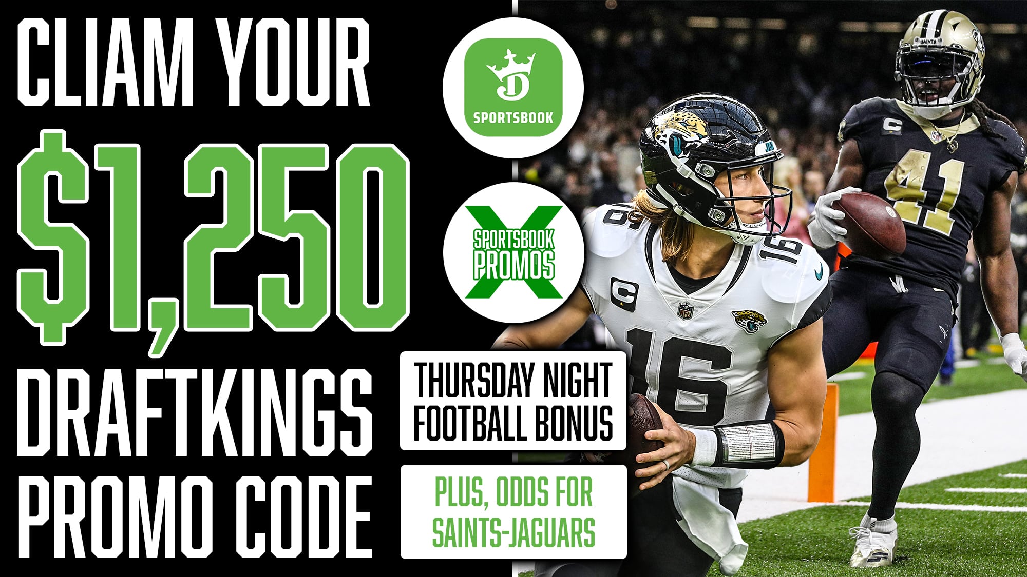 DraftKings Promo Code, Claim $1,250 Sportsbook Bonus, Saints vs. Jaguars, NFL Week 7