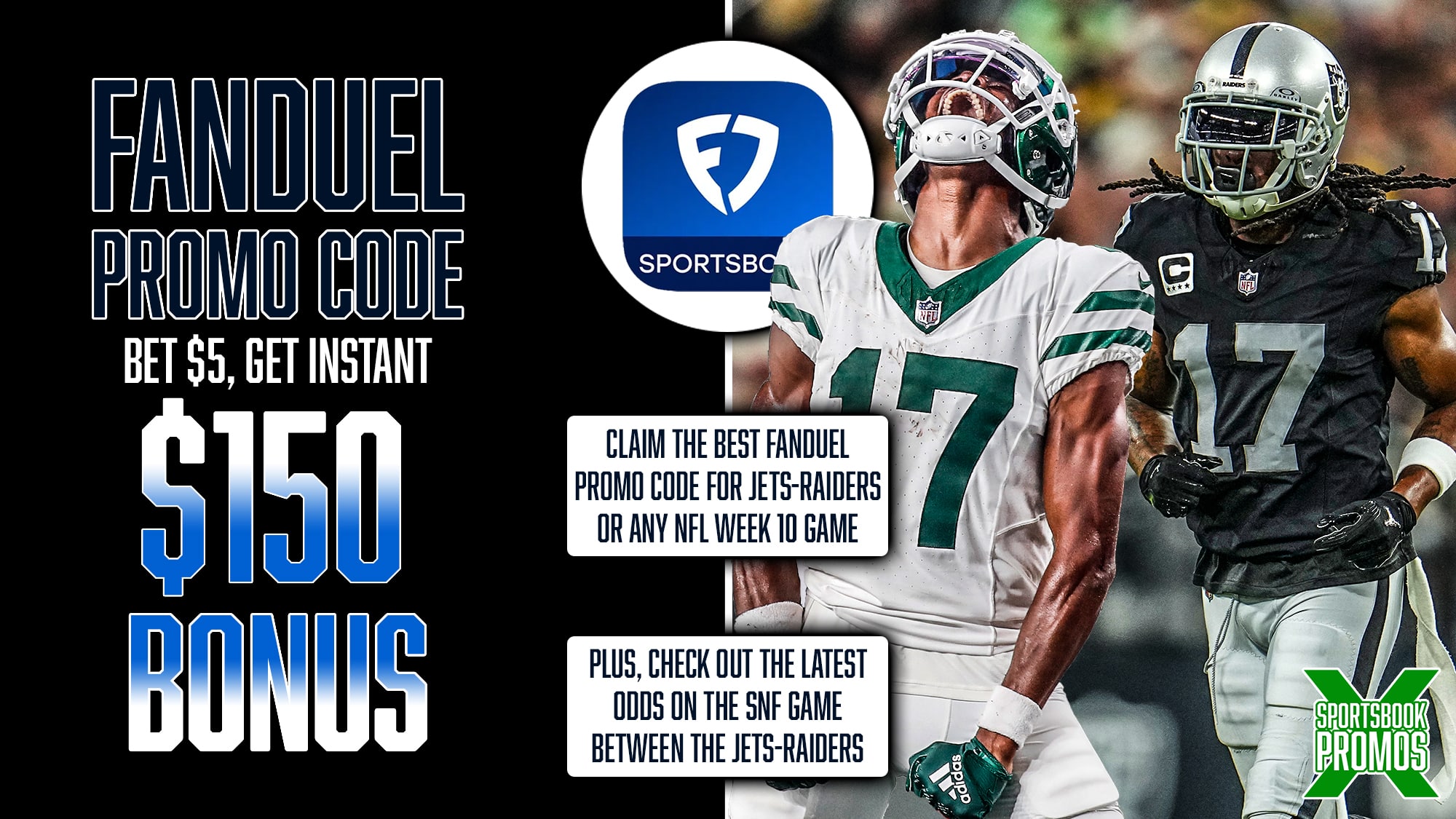 FanDuel Promo Code, Get $150 Sportsbook Bonus, NFL Week 10, Jets-Raiders