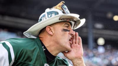 Fireman Ed, NY Jets Fans, Vegas, Plane