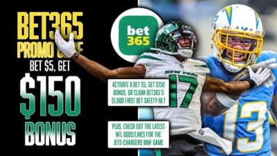 bet365 Bonus Code, $150 or $1,000 NFL Promo, MNF Jets-Chargers
