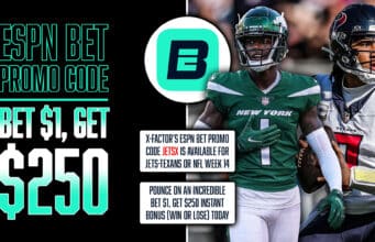 ESPN Bet Promo Code NFL, Get $250 Bonus, New York Jets, Houston Texans, Week 14