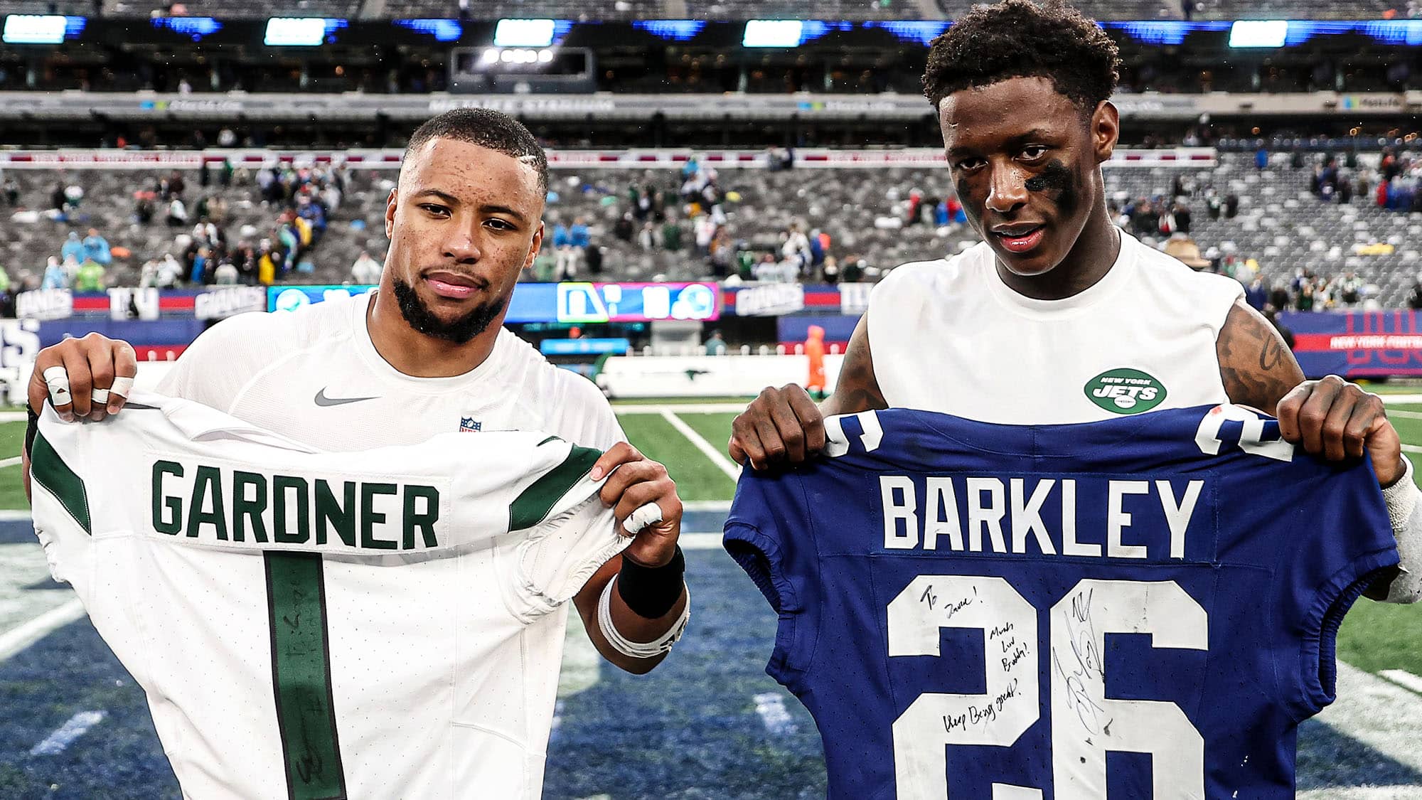 NY Jets, Giants, Media, Sauce Gardner, Saquon Barkley