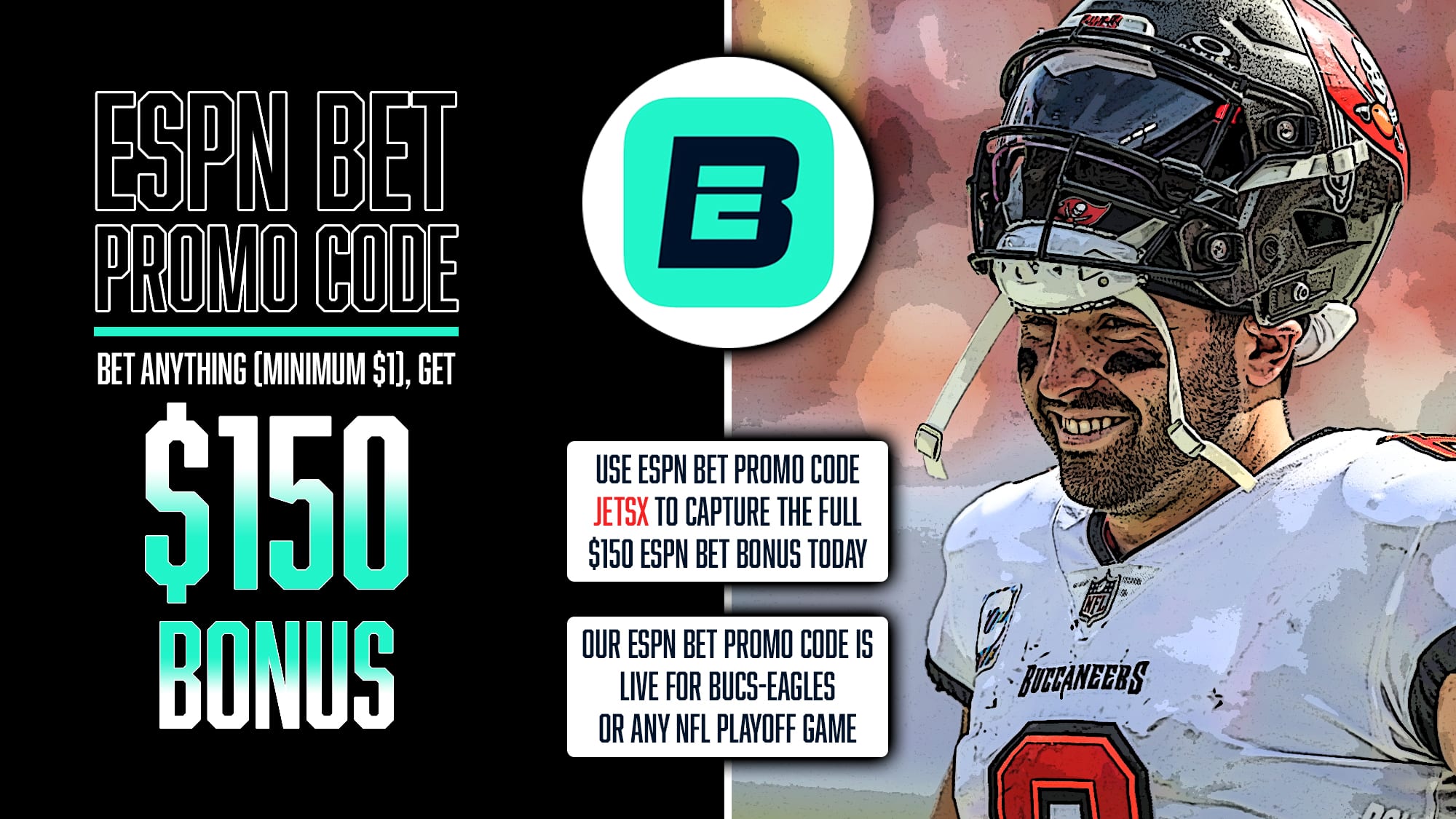 ESPN Bet Promo Code JETSX Get 150 Bonus for Eagles Bucs