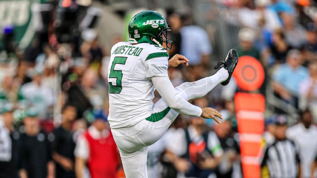 NY Jets punter Thomas Morstead celebrates birth of child