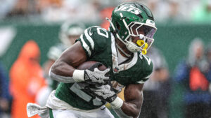 Breece Hall, NY Jets, RB, NFL, Broncos, Stats