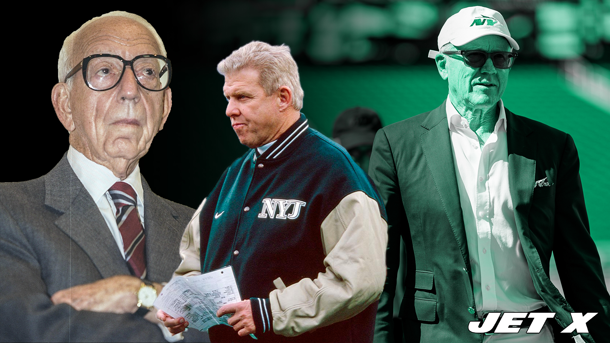 Woody Johnson, Leon Hess, Bill Parcells