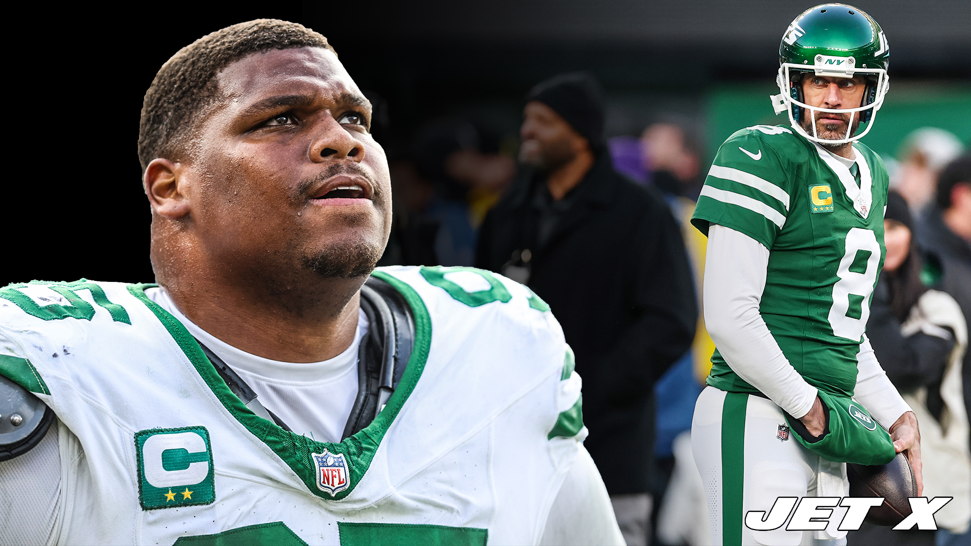 Quinnen Williams, Aaron Rodgers, New York Jets