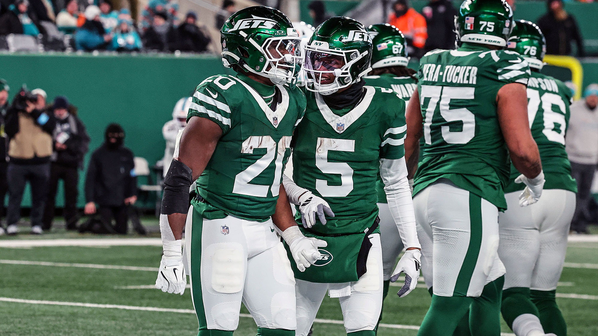 Breece Hall, Garrett Wilson, New York Jets, 2024