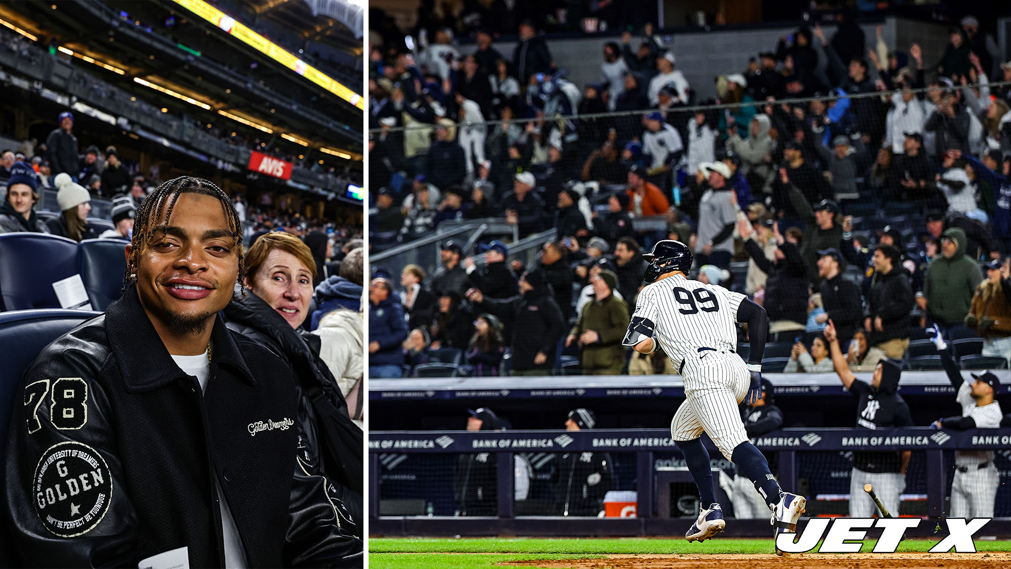Justin Fields, Aaron Judge, Yankee Stadium