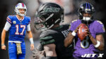 Justin Fields, Josh Allen, Lamar Jackson
