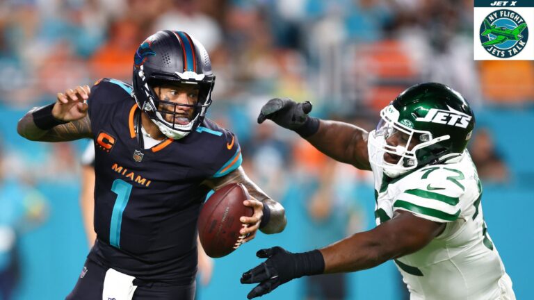 Tua Tagovailoa, Micheal Clemons, New York Jets, Miami Dolphins, Getty Images